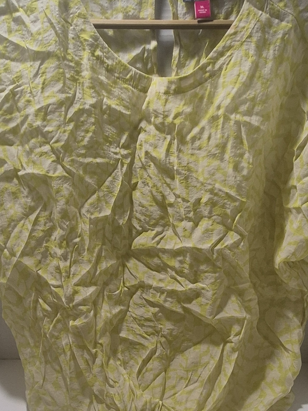 Vince Camuto Yellow Patterned Short-Sleeve Blouse